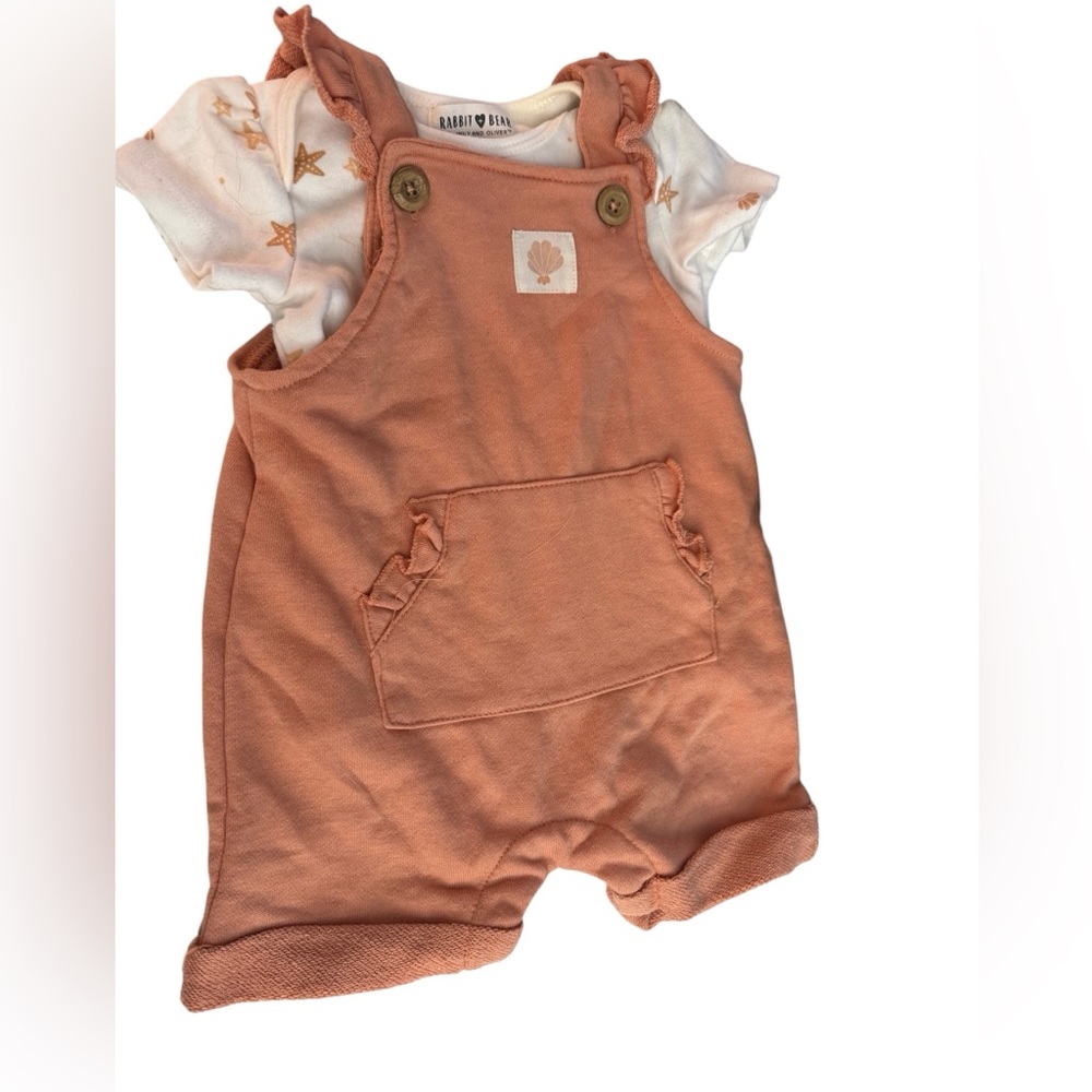 Rabbit + Bear short Overalls